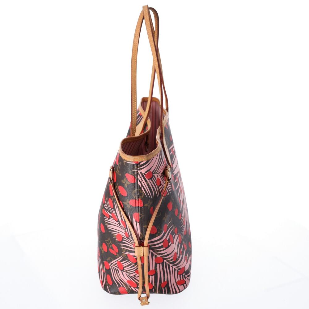 Louis Vuitton Neverfull MM Monogram Jungle Dot Tote Bag M41979 Poppy - Picture 3 of 10